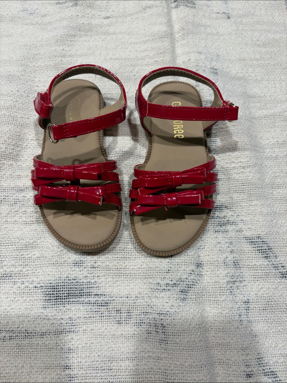 Gymboree Girls' Red Bow Strap Sandals -